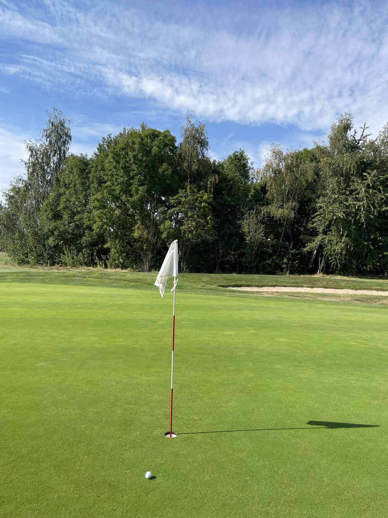flag and hole on the golf course at Owston Hall Hotel Doncaster