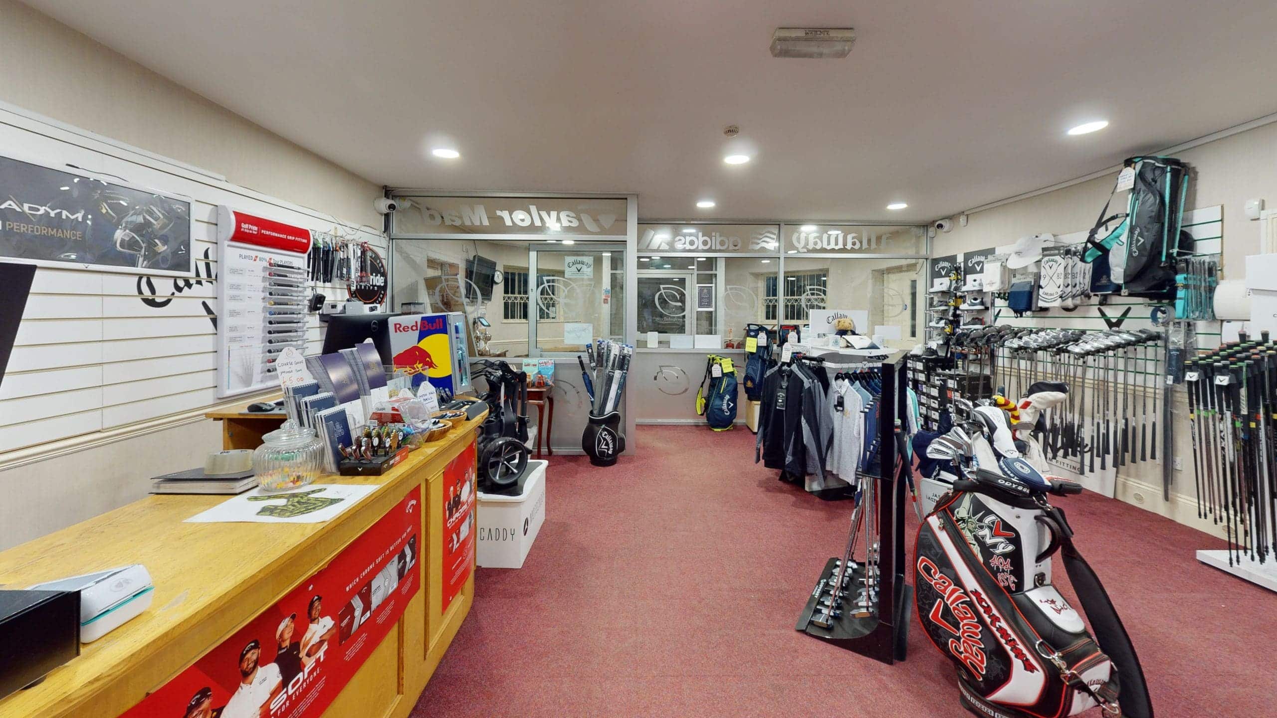 Golf pro shop at Owston Hall Hotel Doncaster
